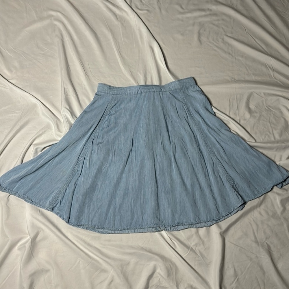 Selected femme blue flowy skater skirt size 34 (size4)